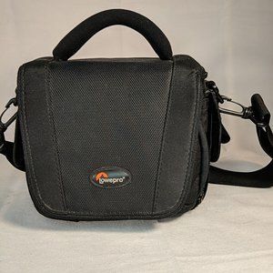 Lowepro Camera Bag Case Black Handle Shoulder Strap Multiple Pockets Adjustable